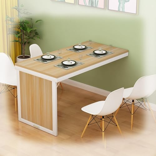 ZYXQQJ Wandtisch Klappbar Esstisch 80×60 90×60 120×60cm Wandklapptisch Küche Platzsparender Küchentisch Schwebender Klapptisch(Wood 1,80x40cm/32x16in)