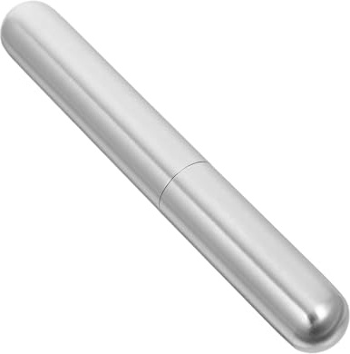 BELLIFFY Tubo Porta Sigari Singolo in Acciaio Inossidabile, Umidificatore Portatile Ermetico per Sigari, Custodia da Viaggio Argento per Uomini Business