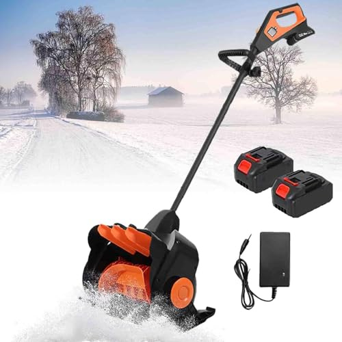 Pala da neve senza fili, 21 V, alimentata a batteria, con manico frontale regolabile, larghezza di taglio da 40,6 cm per una rimozione efficiente della neve
