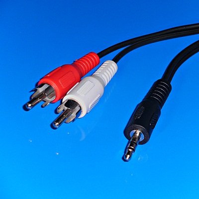 BestPlug Audio Kabel 3m 3 m Klinke Stecker Klinkenstecker 3,5 mm stereo 2 Cinch Chinch Chinchstecker -Kabel