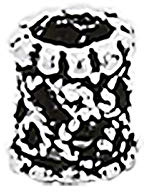 NKlaus bartperle silber 925er für Bart, Haare und Ketten, 6mm, 1 Stück | Höhe 6mm; Innendurchmesser 3mm; Gothic und keltisch