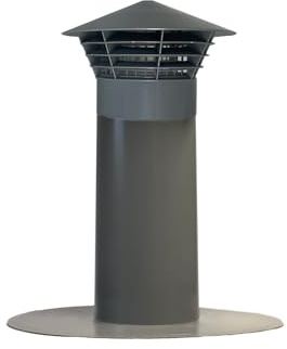 Flachdachlüfter DN 100, Bitumen-/PVC-Flansch, Lüfter, Abluft, Dachentlüftung, DN 110 (PVC)
