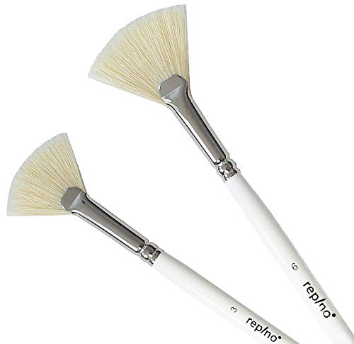 Fächerpinsel repino Pinsel Set 88280 Künstlerpinsel feinster Qualität Pinselset für Ölfarben, Acrylfarben, etc.