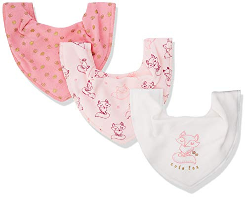 PIPPI Unisex Baby 3er Pack Lätzchen Dreieckstücher Halstuch, Rosa (Rose 510), (Herstellergröße:One Size)