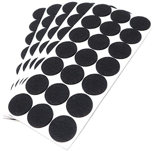 Adsamm® / 105 x Selbstklebende Filzgleiter/Schwarz/ø 30 mm/Rund/Möbelgleiter aus Filz mit 3.5 mm Stärke/Möbel- und Bodengleiter