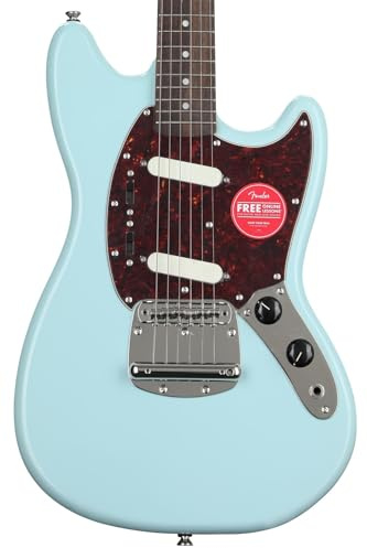 Squier by Fender Classic Vibe 60er Jazzmaster E-Gitarre Sonic Blue Normale Größe Mustang