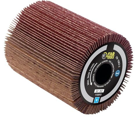 Fartools Spazzola lamellare abrasiva Ø 80 mm - L 100 mm per levigare