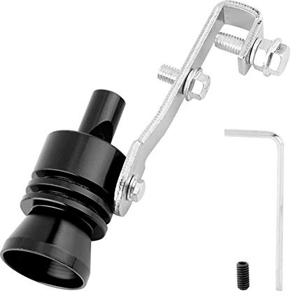 Turbo Whistle Auspuffpfeife - Universeller Auto Sound für Automobile, ATV, SUV, aus Aluminiumlegierung (Schwarz)