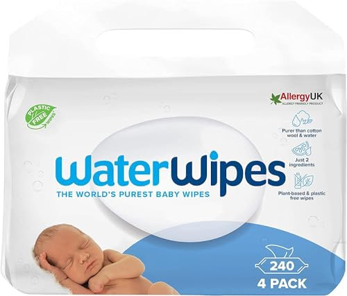 Waterwipes Newborn Baby Wipes, 4 x 60 each