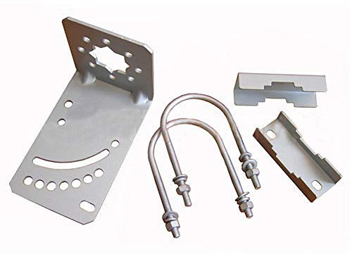 CompuPort Universal YAGI Antenna Bracket Mount with 2 U-Bolts Adjustable for Attic/Outdoor, Weather Station Mounting for Buildings - Galvanized Steel IP66