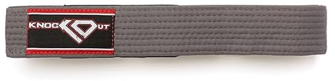 KO Sports Youth BJJ Gi Belt for Kids, 100% Cotton Durable Weave with Ranking Bar, Ages 4–18, All Ranks Training & Competition