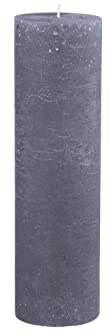 Chic Antique Macon rustikale Stumpenkerze Kerze Antik Altarkerzen 100% Paraffin Lange Brenndauer (Stone, 35x10 cm)