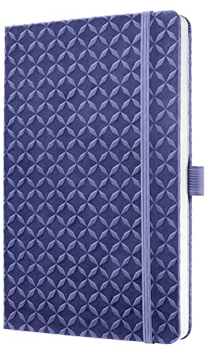 Sigel Notizbuch Jolie A5 liniert Tagebuch Lila Hardcover | JN131, Gummiband, Stifteschlaufe, Einstecktasche, nachhaltiges Papier