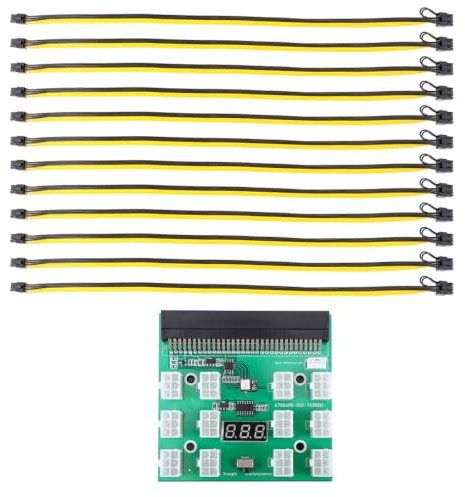 Gpu Board Adapter 12v 6-pin 8-pin aus Verzinntem Kupfer | 1 Satz, Synchronstart für Server Netzteil, Stabile Stromversorgung für Hohe Last
