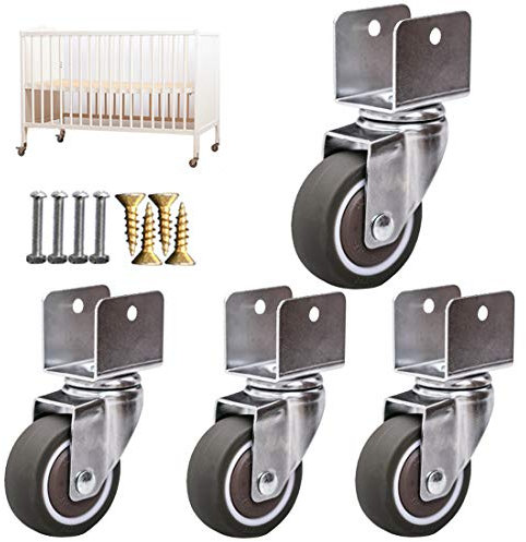 Ruedas giratorias, Ruedas giratorias, Ruedas for trabajo pesado, Ruedas de placa Ruedas giratorias for cuna de 15 y 38 mm con soporte en U, Ruedas for muebles, Rueda giratoria móvil, Ruedas for traba
