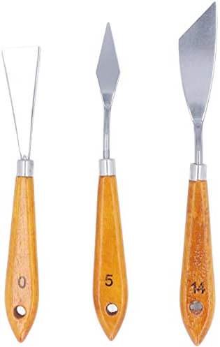 Mwrode Paleta De Espátula De Pintura, Espátula En Forma De Espátula De Pintura Al óleo Acrílica, Juego De Mezcla De Colores para Lienzo Al óleo, Pintura Acrílica De Acero Inoxidable