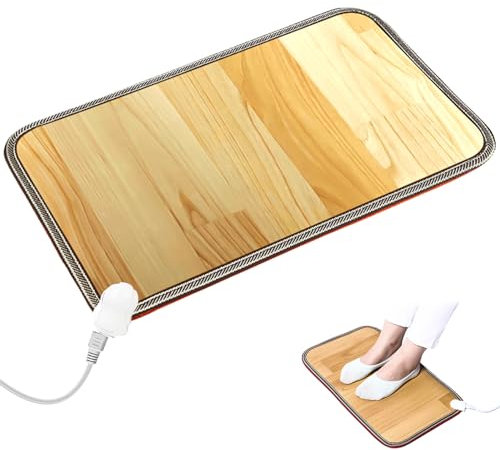 Calentador de Pies: 220V Calienta Pies 50x30cm Calentador Pies, Calentador de Pies Electrico, Alfombra Calefactada para Los Pies, Calentador de Pies para la Oficina, el Hogar