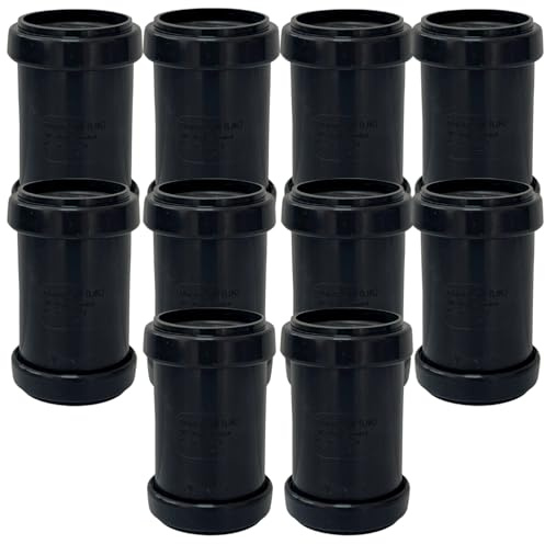 Duraplast UK™ Push Fit Waste Coupling 40mm – Black PVC Pipe Connector – Leak-Resistant Plumbing Joint – Pack of 10