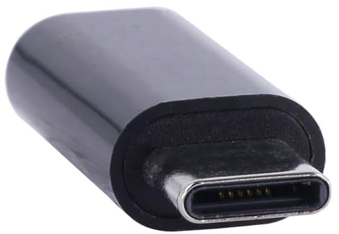 REY Adaptateur-Convertisseur Jack 3,5mm Femelle vers USB Type C Mâle Noir