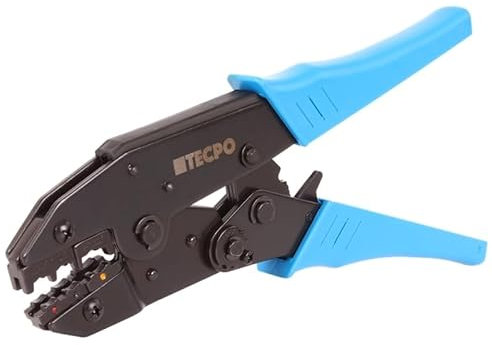 TECPO Alicates pelacables automáticos + crimpadora de cables + terminales de cable de 200 piezas.