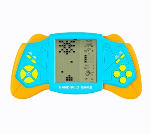 CZT Creative Brick Game Console Coole Flügel Erscheinungsbild auf 2574 in 1 Blockspielen Handheld -Spielautomat Retro tragbare elektronische Spiel Spielzeug Kinder (Blue)
