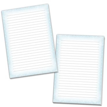 2 Briefblöcke Motiv Ornament Muster blau pastell Briefpapier für Mädchen Kinder und Erwachsene Geschenk (2 Blöcke A4 mit je 25 Blätter)