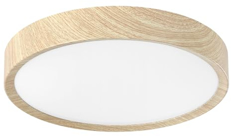 EGLO LED Deckenlampe außen Musurita, Außenleuchte für Wand und Decke | Outdoor Deckenleuchte aus Metall in Holz-Optik, warmweiß, IP44, ⌀ 34 cm