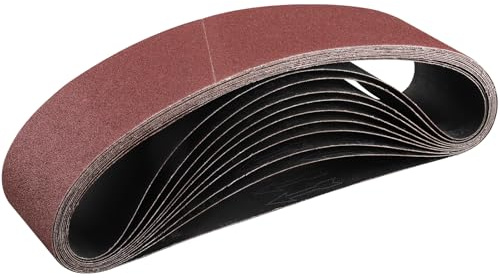 STEBRUAM Nastri Abrasivi 100x 915 mm,10PCS 80 grana Levigatrice a Nastro