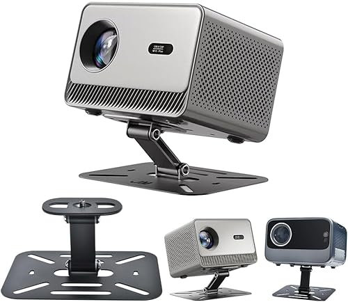 Eroshoo Supporto per proiettore, mini supporto per proiettore, multifunzione, per proiettore a parete, girevole a 360°, per proiettore con interfaccia a vite da 1/4, nero