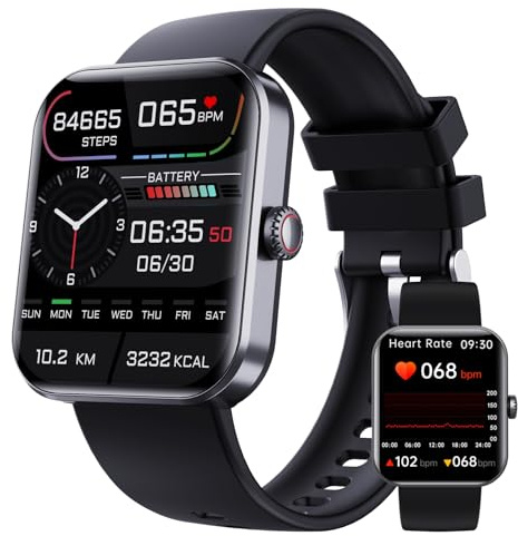 Advanced GLUOOSE Reading Smartwatch 24/7 Heart Rate Blood Oxygen 1.9'' HD Portable Fitness Activity Tracker for Outdoor Sports