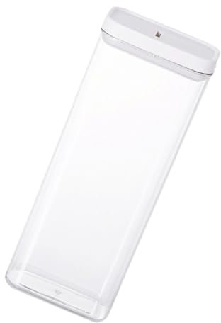 Levemolo Pasta Storage Container 1800ml Kitchen Canister White Airtight Lid Food-grade Noodle Organizer for Pantry and Spaghetti Storage