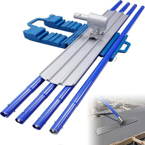 Taloche à Béton En Alliage D'aluminium Et Magnésium 48'' × 8'', Outils Pour Béton Avec 4 Poignées Combinables, Avec Boîte à Outils De Transport, Kit De Taloche à Béton