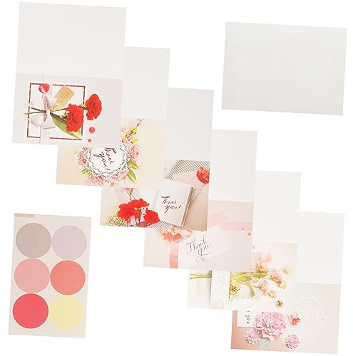CANIGHT 2er-pack Dankeskarten Mit Blumenmotiv Zarte Umschläge Für Großlieferungen