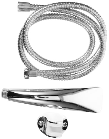 SHINEOFI Square Pressurized Shower Head Set with 300 Holes, 1.5m Hose and Adjustable Bracket, Multi-Function Handheld Bathroom Sprinkler for Easy Installation and Compatible with Standard Faucets