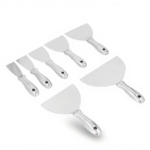 ZAICOLER Putty Knife Set, 7st Putty Knife Taping för Att Sprida Gips för Att Reparera Gipsväggen Ta Bort Tapeter Applying Drywall Set Scraper Tool Drywall Tools