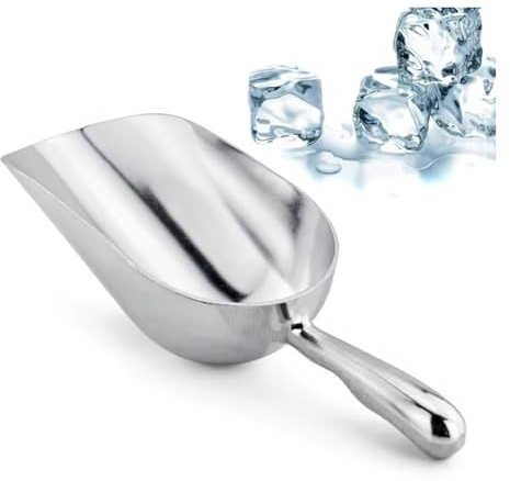 Cucharón para Congelador Pala de Hielo de aleación de Aluminio, Multifuncional, for Granos de café, raspador de Cubos, medidor(10 Inch)