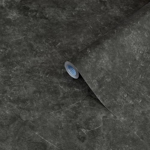 Honcet Klebefolie Möbel Grau 30x300cm - Selbstklebende Folie Möbelfolie Grau für Fensterbank Küche Möbel - Selbstklebend Tapete Betonoptik Wasserdicht - Küchenfolie Arbeitsplatte Schränke Wand