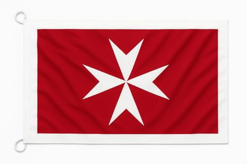 Malta (Zivilsenni) – Bandiera commerciale maltese (barca e bandiera dello yacht) / 120 x 80 cm