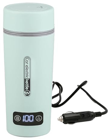 Bollitore elettrico compatto per auto, con riscaldamento da viaggio da 12 V, scaldacqua potabile, adatto per viaggi su strada, campeggio, SUV, camper, camion, minibus, pick-up e auto