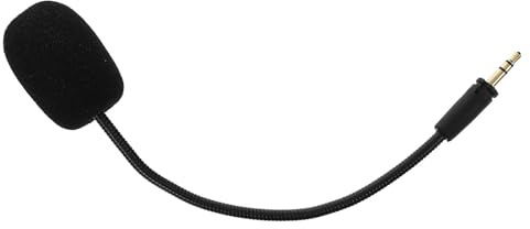 HEMOTON Micro-Casque Omnidirectionnel de Microphone Intégré Jeu Noir | Design Flexible en Métal, Structure en Ligne, Mousse de Protection, Usage Gaming en Chambre