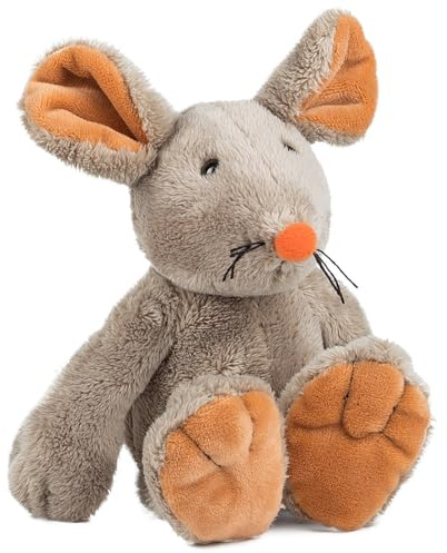 Schaffer 4751 - Plüsch Maus Eddi - Kuscheltier - Größe (S) 22 cm | Extra weich - Waschbar bei 30 °C - DIN EN 71 geprüft - Ab Geburt geeignet - Hochwertige Verarbeitung