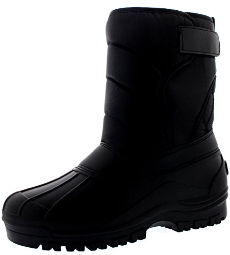 POLAR Mens Muck Nylon Strap Lace Up Duck Snow Winter Flat Rain Outdoor Boots - 11 - BLK44 YC0147
