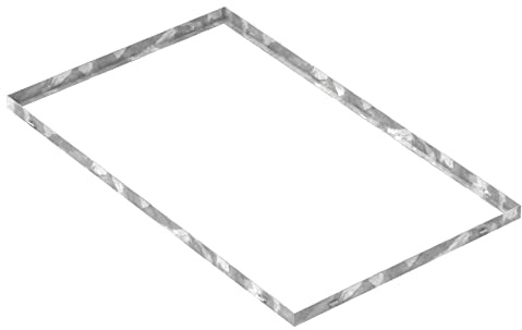 Fenau | Marco de rejilla 600 x 1000 x 33 mm para una altura de rejilla de 30 mm (galvanizado en caliente - con ranura para anclaje a la pared) - (Apto para rejilla 590 x 990 x 30 mm)