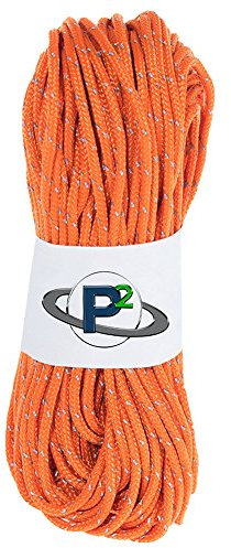 Paracord Planet Fluoreszierendes reflektierendes Paracord 43,1 kg, 1,8 mm, in Längen von 3,4 m, 25 m, 100 m, 250 m, 1000 m, ideal für Camping, Wandern, Zeltseil, Abspannseil