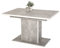 Hela Tische, Alice - Tavolo a colonna per sala da pranzo, in legno derivato rivestito in melamina, finitura effetto cemento, allungabile 120-160 x 80 x 76 cm