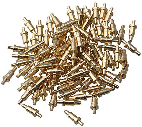 Mxfans 100x Gold-plated 6mm Copper Probes Spring Pogo Pin Connector
