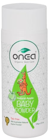 ONEA Natural Apple Baby Powder - Talc-Free, Preservative-Free Natural Body Powder - Reduced Risk of Skin Irritation - Prevents Diaper Rash - 3.5 oz