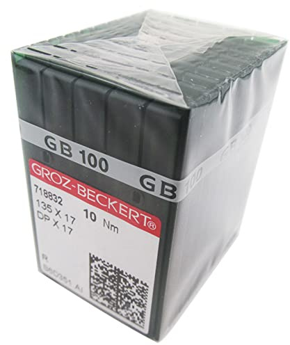 Groz-Beckert Nadel in ckpsms transparenter Kunststoffbox, 100 Stück Groz-Beckert 135 x 17 DPX17 SY3355 für industrielle Nähfußmaschinennadeln (Nadelstärke: DPX17 21/130)