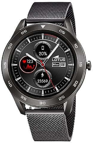 Montre Lotus pour Homme 50011/1 Smartwatch Boîtier en Alliage Gris Bracelet en Acier Inoxydable Gris