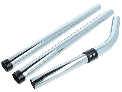vhbw 3x Rohr mit Verlängerung kompatibel mit Numatic Henry 180 Plus | 240 Plus, Eco Plus Staubsauger - 32mm Anschluss, 50 - 150cm Silber
